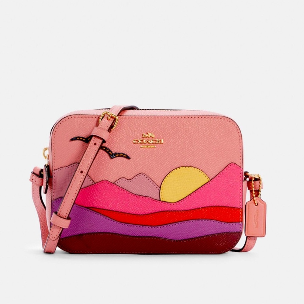 Cute Coach Bag With Mountain Postcard